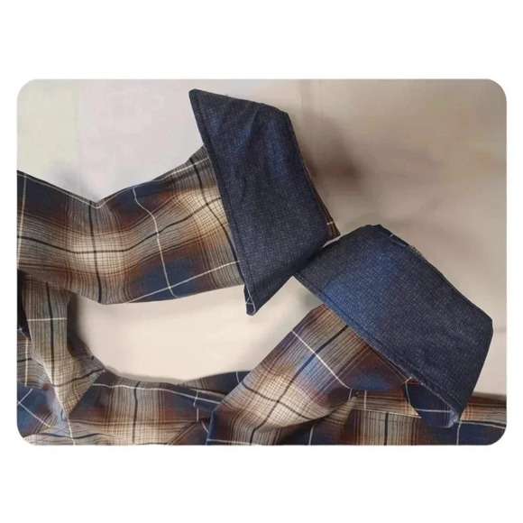 Daniel Hechter Brown  Plaid Long Sleeve Shirt Top Size Medium - Picture 9 of 15